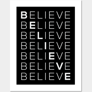 Believe, Inspirational Quote Posters and Art